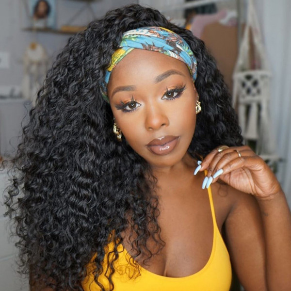 Deep Wave Human Hair Headband Wigs for Sale Online -Alipearl Hair