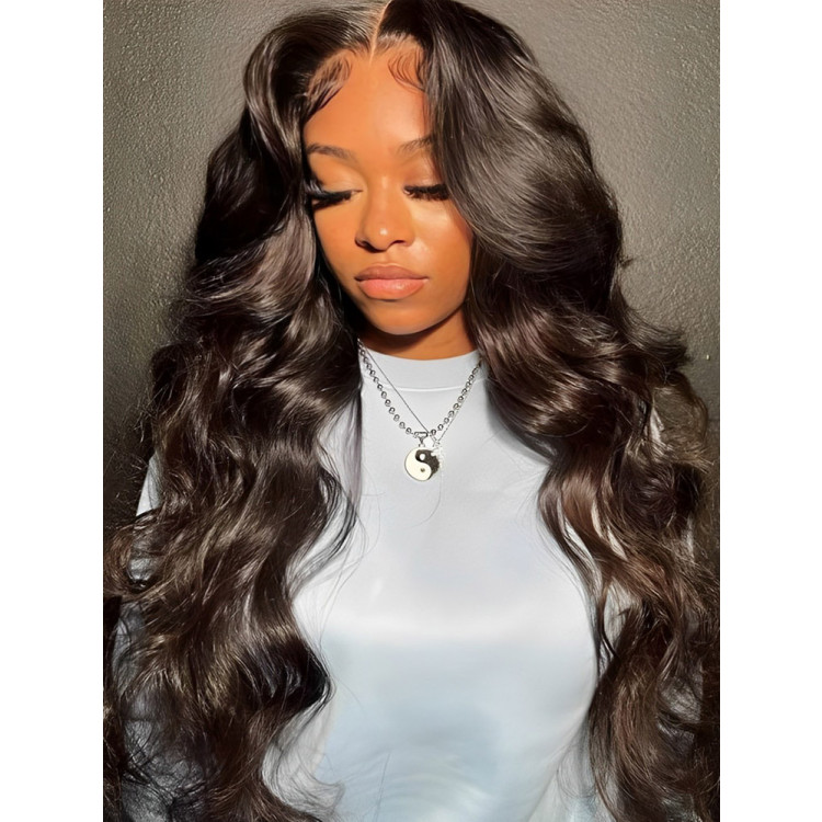 Layered Cut Voluminous Ocean Wave Curtain Bangs Wig 100 Glueless