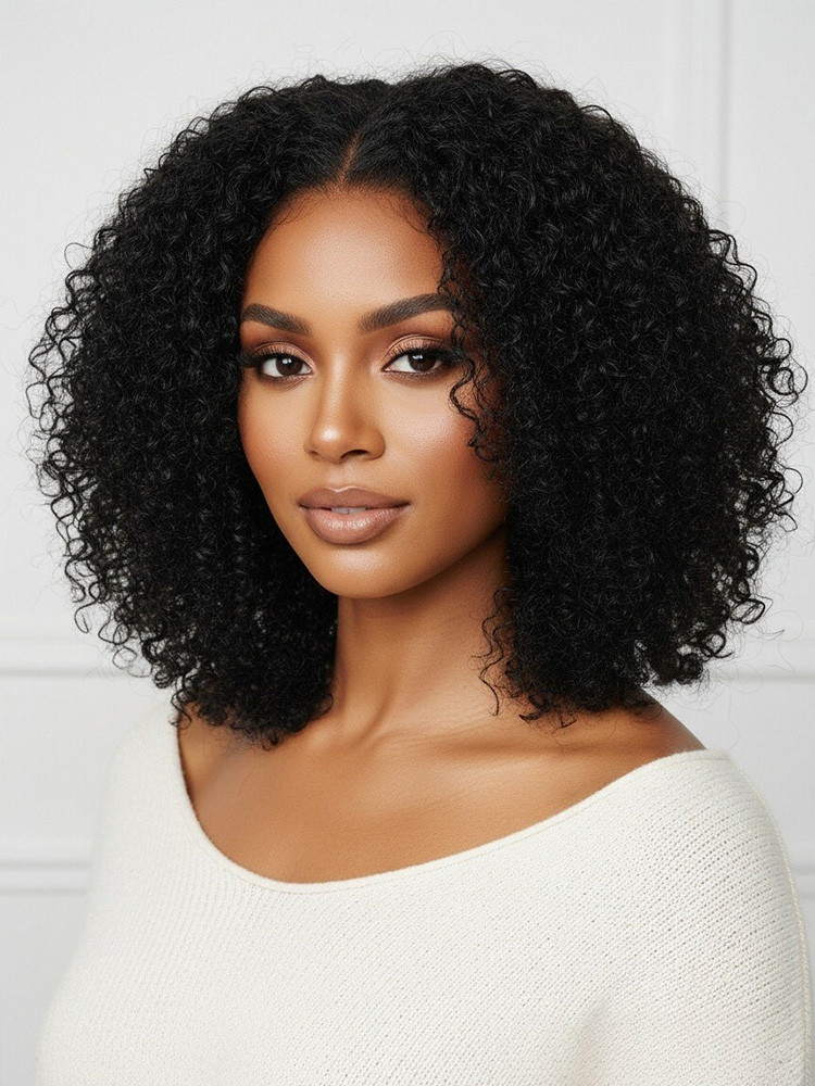 Jerry Curly 13x4 Invisible Lace Front Wig Human Hair -Alipearl Hair