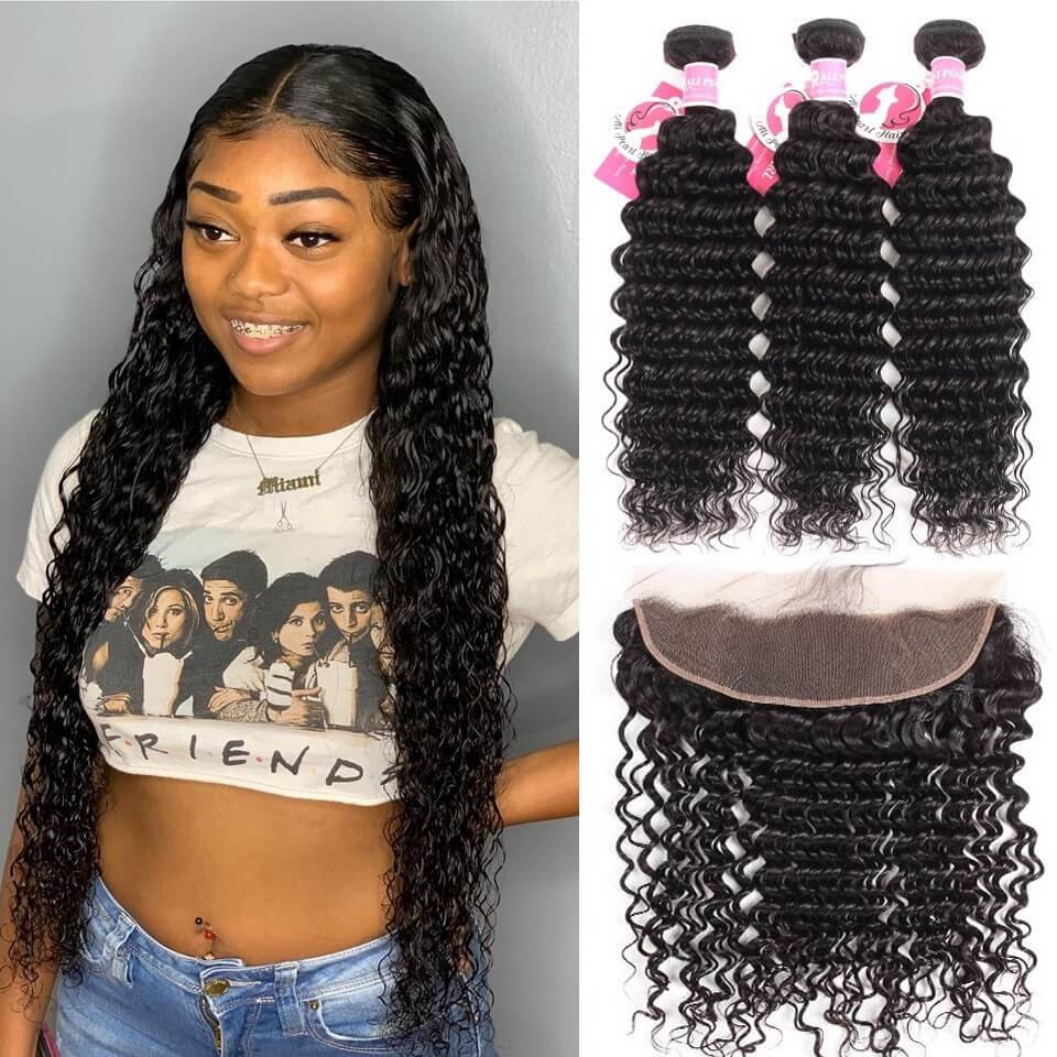 lace frontal and 3 bundles