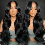 Layered Cut Voluminous Ocean Wave Curtain Bangs Wig 100 Glueless
