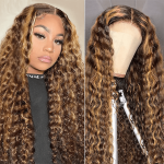 Deep Curly Wave Highlight Wig