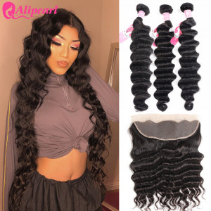 Loose Deep Wave Weave With Closure And Frontal Alipearl Hair