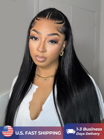 Glueless Pre Braided Wig Silky Straight Hair 13x4 PreMax 3D Cap Wig With Mini Knots