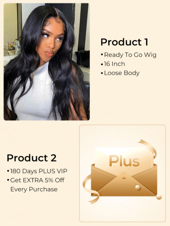 $99 for 16'' Ready To Go Wig+180 Days PLUS VIP