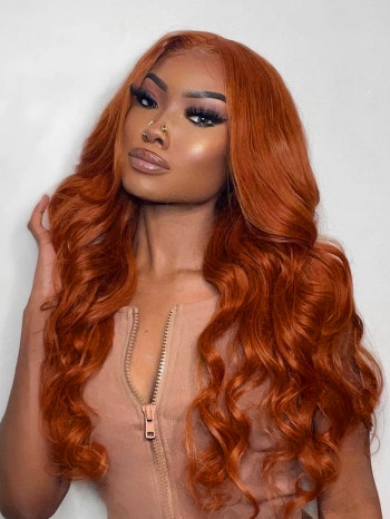Black Widow Inspired Ginger Copper Wig 13×4 Front Wigs Trendy Colored Hair 