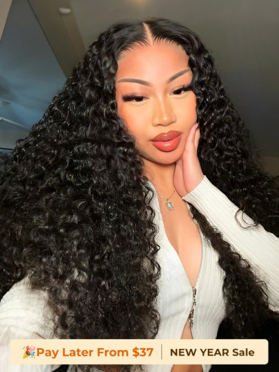 Alipearl Deep Wave Wig 100% Human Hair Swiss Lace Curly Hair HD Lace Front Wig