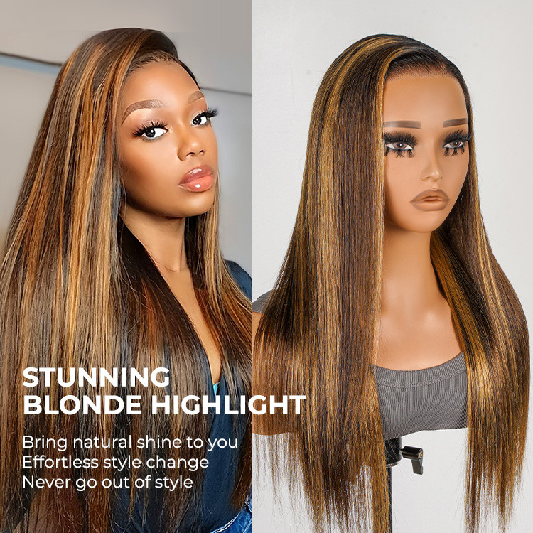 Salon Ready Wig-Custom Honey Blonde Balayage Color Lace Frontal Wig