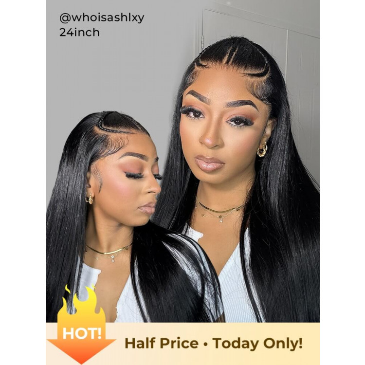 3 Braids Style Pre Braided Wig Glueless Straight 13x4 Lace Wig Human Hair
