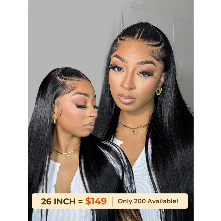 3 Braids Style Pre Braided Wig Glueless Straight 13x4 Lace Wig Human Hair
