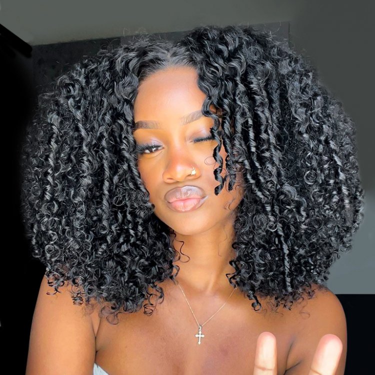 Flash Sale Spiral Curly Wave Wig 5*7 HD Lace Glueless Wig Pre Cut