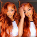 Copper Red Human Hair Wigs