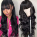 Body Wave Wigs With Bangs