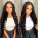 crimped lace front wig