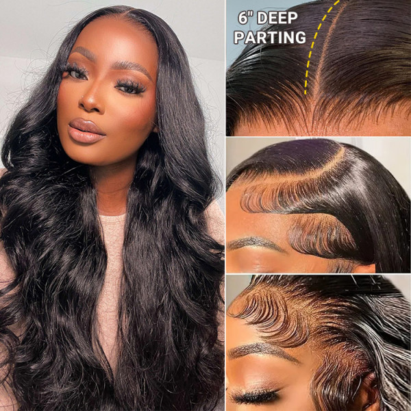 HD Lace Body Wave 13*6 HD Lace Frontal Wig Human Hair New Upgrade Single Knot Wigs