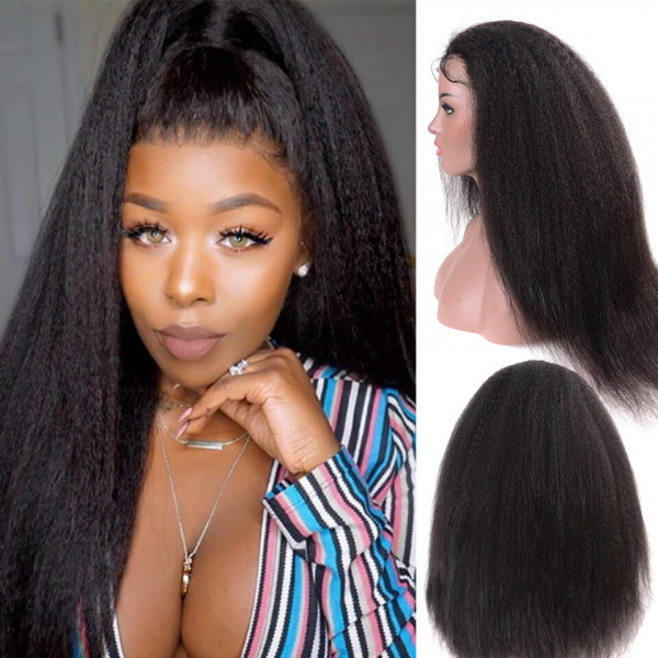 Yaki Straight Alipearl Super Thin LY Lace Front Wigs Pre Plucked