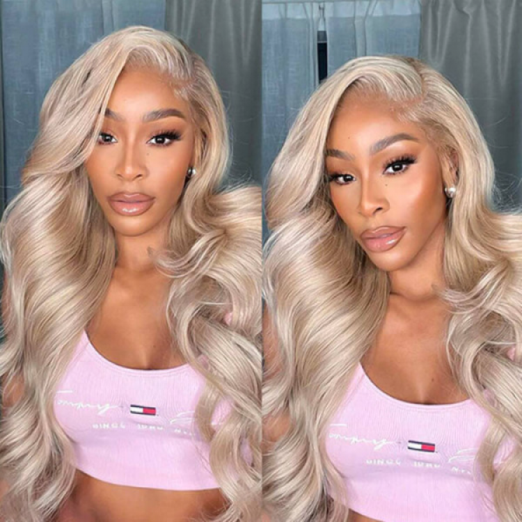 Brown straight hair with blonde highlights sale