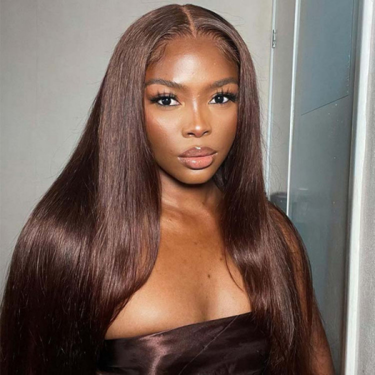 Glueless Ready To Go 4 Chocolate Brown Color Wig