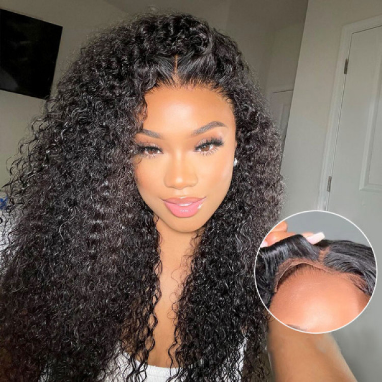 Ship In 24 Hours Alipearl Glueless Wigs Curly Ready To Go Human Hair 4 7 Lace Closure Wigs With Pre Cut Lace