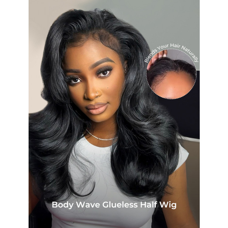 Long Hair A Half Wig 14-30 Inch Half Wig With Clip in Hair Extensions ...
