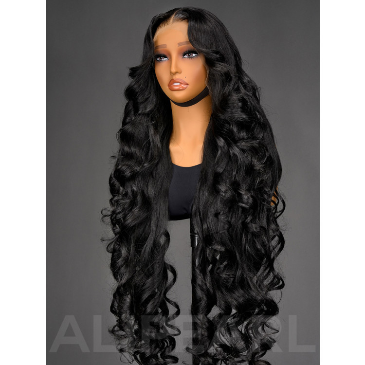 【美品】THE HAIR / Out Of Our Hair Layered Cut Lace Front Curtain Bangs Wig Human Hair 13*6