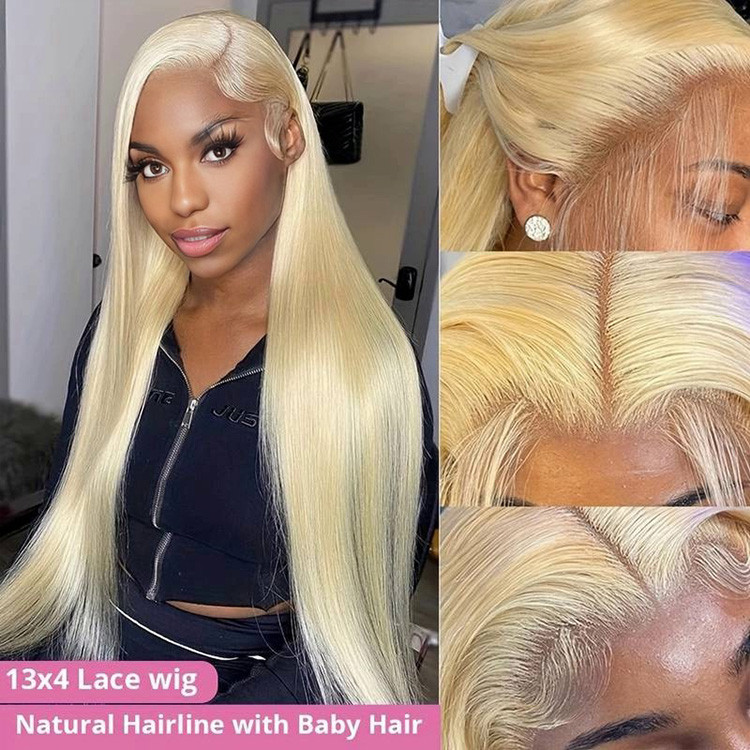 HD lace Instant Fake Baby Hair Edges Control Blonde 613 Reusable