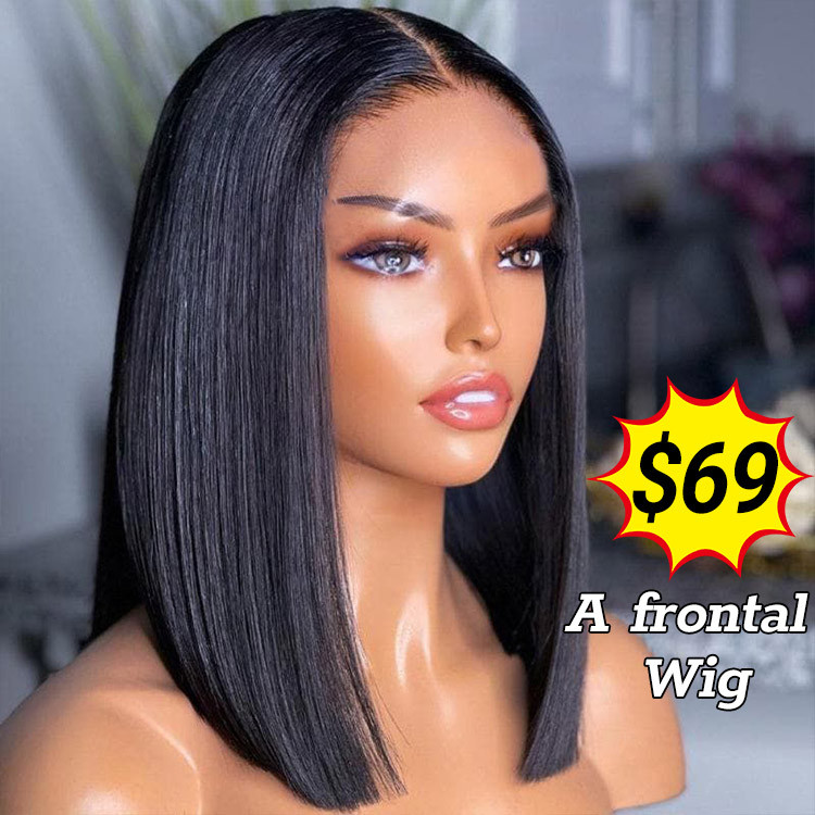 Short Transparent Lace Bob Wig Straight Hair Invisible Lace Bob Wigs 10 14 Inch