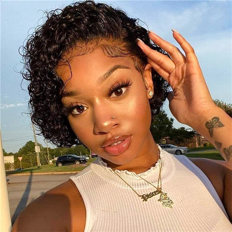 Wigs curly short 2025