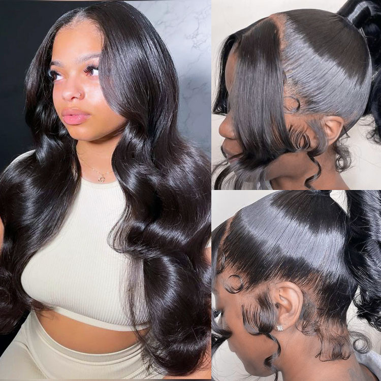 Ali Pearl Body Wave 360 Lace Frontal Wig Natural Color Pre plucked with Baby Hair Alipearl Hair