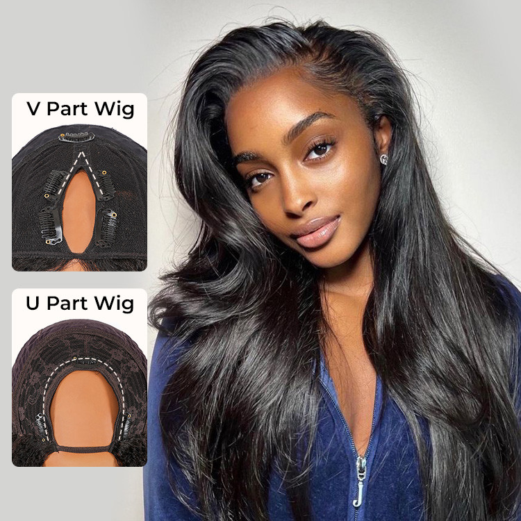 U Part Wig Human Hair Wigs Body Wave Wig Long Straight Wigs Alipearl Hair