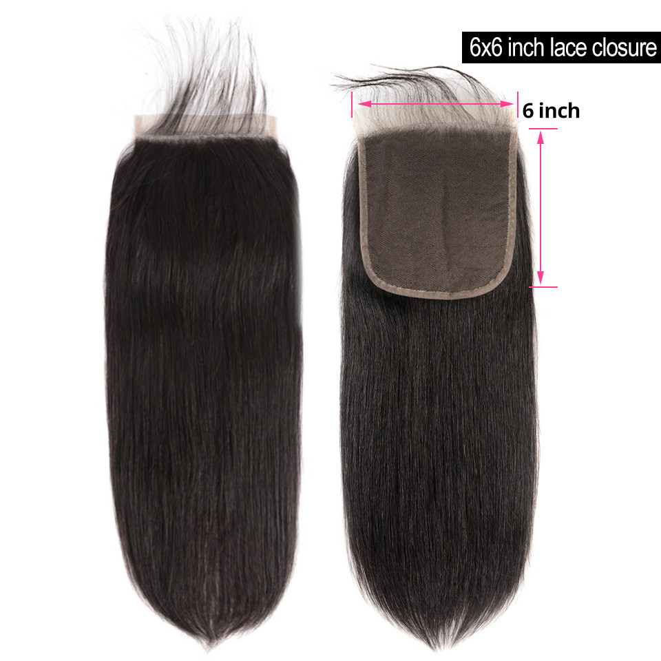 Straight Wavy Hair 6x6 Closure Human Hair Straight Hair Closure