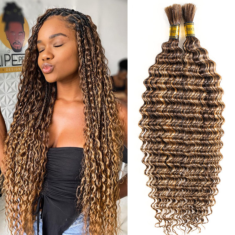Human braiding hair no weft outlet