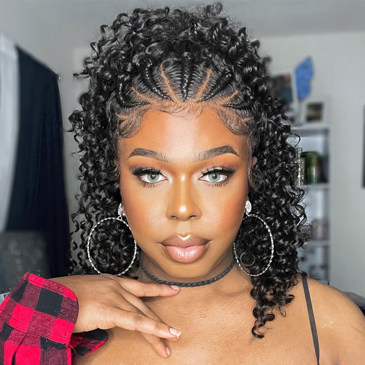 Latest Short Curly Braided Bob Wig, Braided Wig, Full Lace Wig, Lace Front  Wig, Frontal Wig, Bob Wig, Braid Wig, Box Braid Wig, Bob Braidwig 