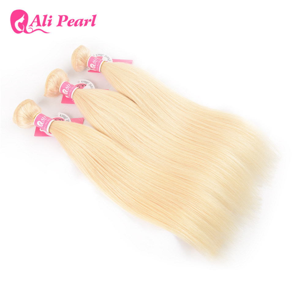 Ali Pearl 100% Virgin Hair Pure 613 Blonde Straight Human