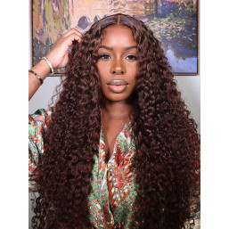Wig Long black brown Lacefront  Curly natural-black-hair-color-long-  main image 3