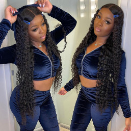 Affordable Long Wigs 6x6 Closure Wig Deep Wave Long Wavy Wigs