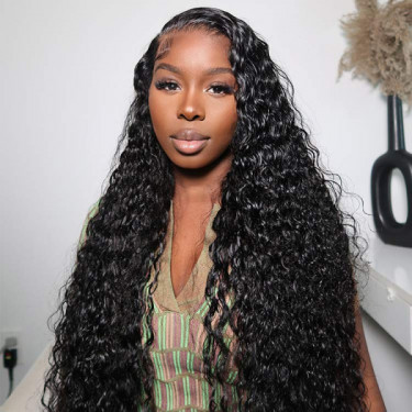 Human Hair Wigs for Women Loose Deep Wave 6*6 Deep Parting Lace Closure  With Baby Hair - Wiggins Hair