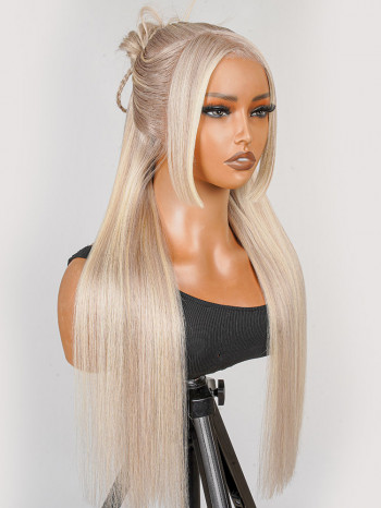 Pre-Styled P18/613 Warm Platinum Blonde Highlights Wig  display picture 1