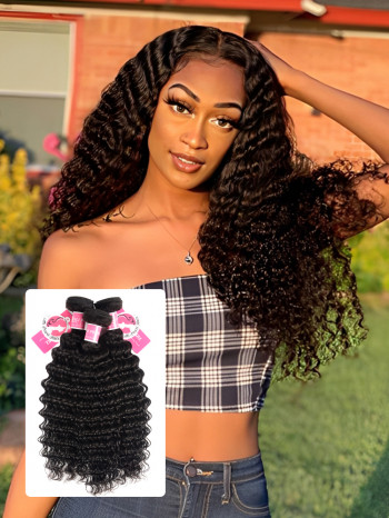 Deep Wave Brazilian Human Hair 3 Bundles Ali Pearl Virgin Hair