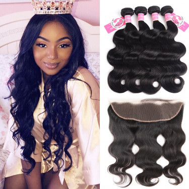 4 bundles lace frontal store