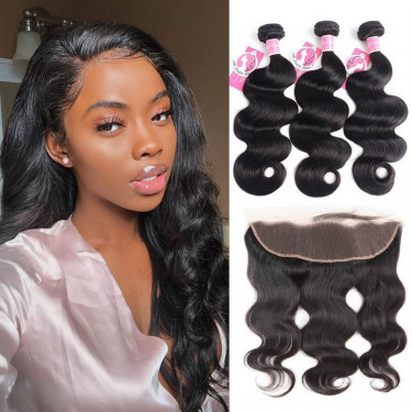 Lace frontal bundle deal top