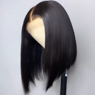Human hair lace front wigs bob top
