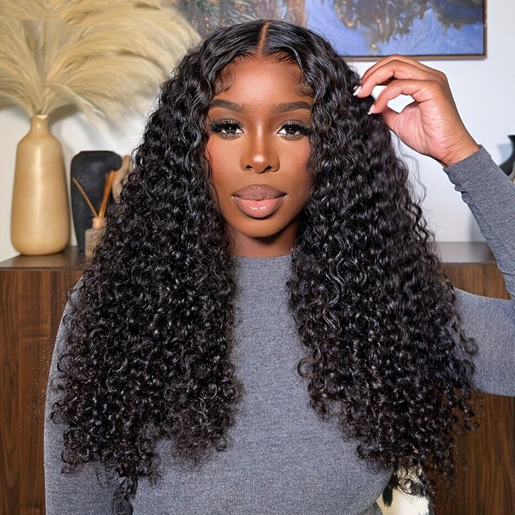 250 Density Glueless Short Curly Hair Wigs 5S Ready Go Upgrade 5 7 Bleached Lace Wig