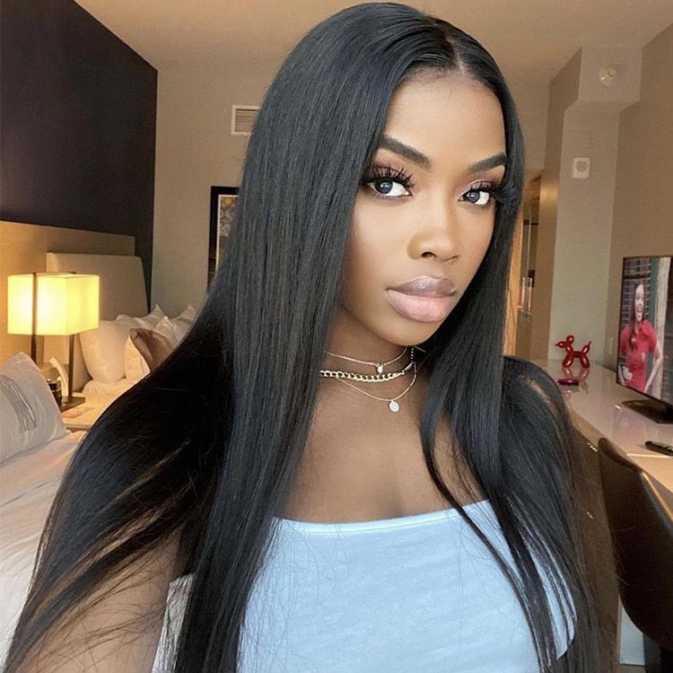 Ali Pearl Straight 4X4 Lace Wigs Made By Hair Bundles With Closure
