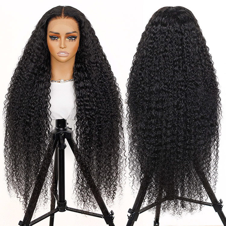 Long Curly Wave Wigs Pre Plucked Human Hair Lace Wigs 24 40 Inch