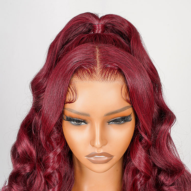 99J Pre styled Half Up Half Down 13 4 Lace Frontal Wig Ready To Go Alipearl Hair
