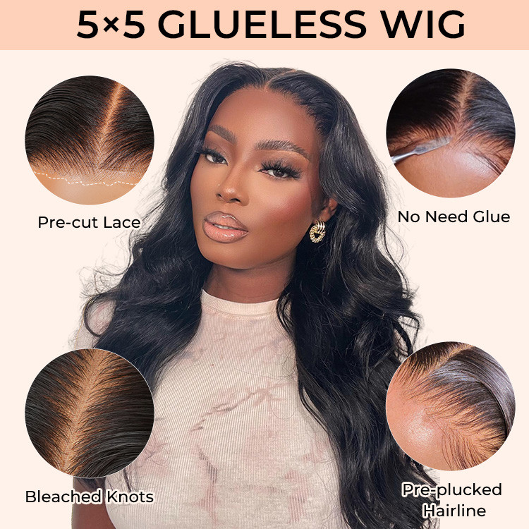 24 Hrs Flash Sale Glueless Body Wave 5 5 Lace Closure Wigs Quantity Limited
