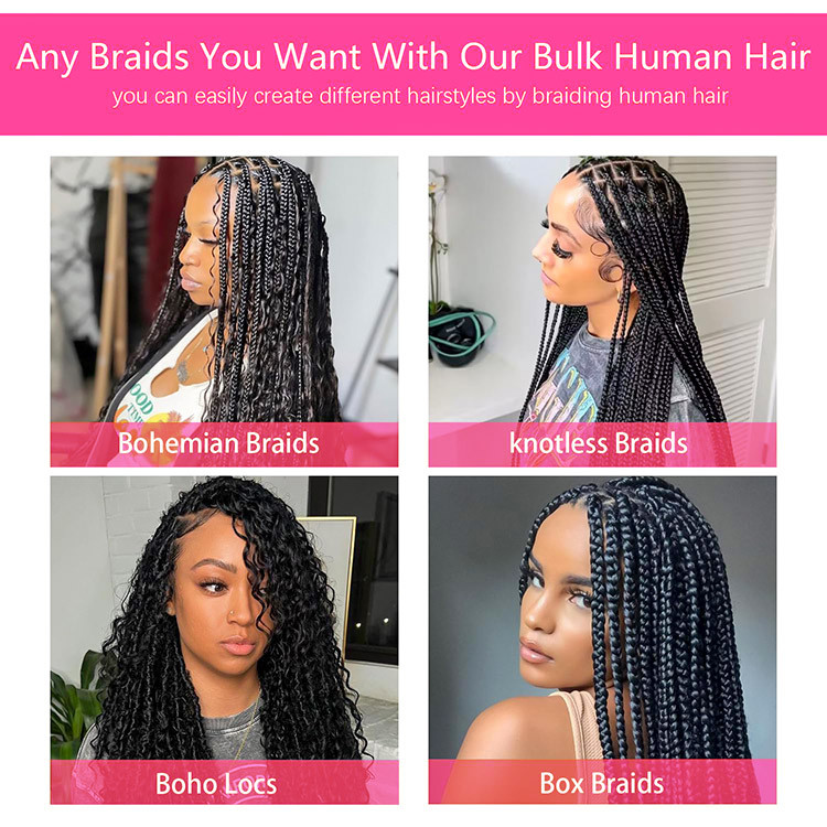 What is the difference between human and synthetic bulk braiding