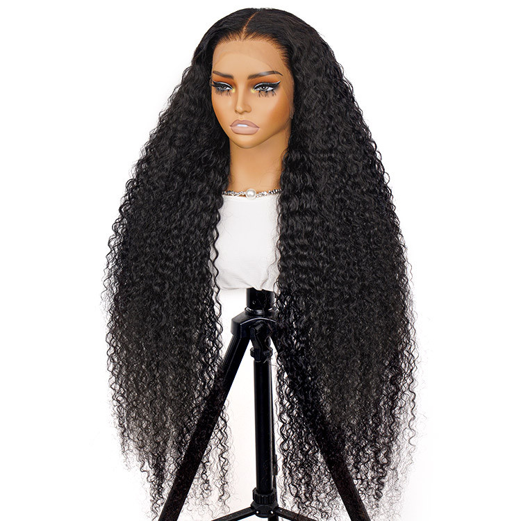 Long Curly Wave Wigs Pre Plucked Human Hair Lace Wigs 24 40 Inch