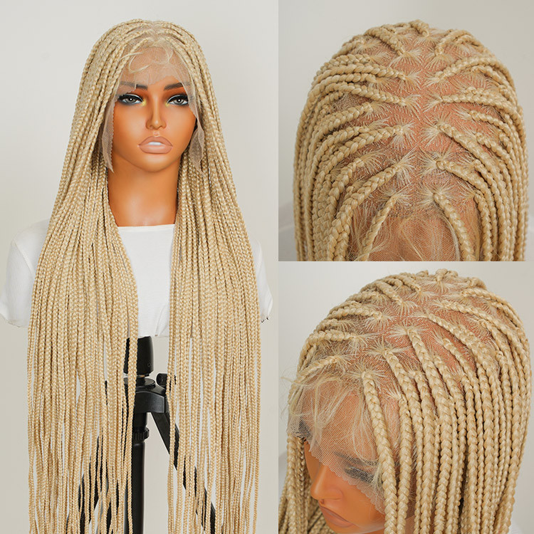 Classic Box Braid Synthetic Full Lace Wig Natural and Easy to Wear